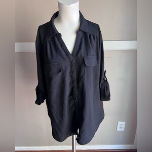 Torrid Charcoal Button-Down Shirt